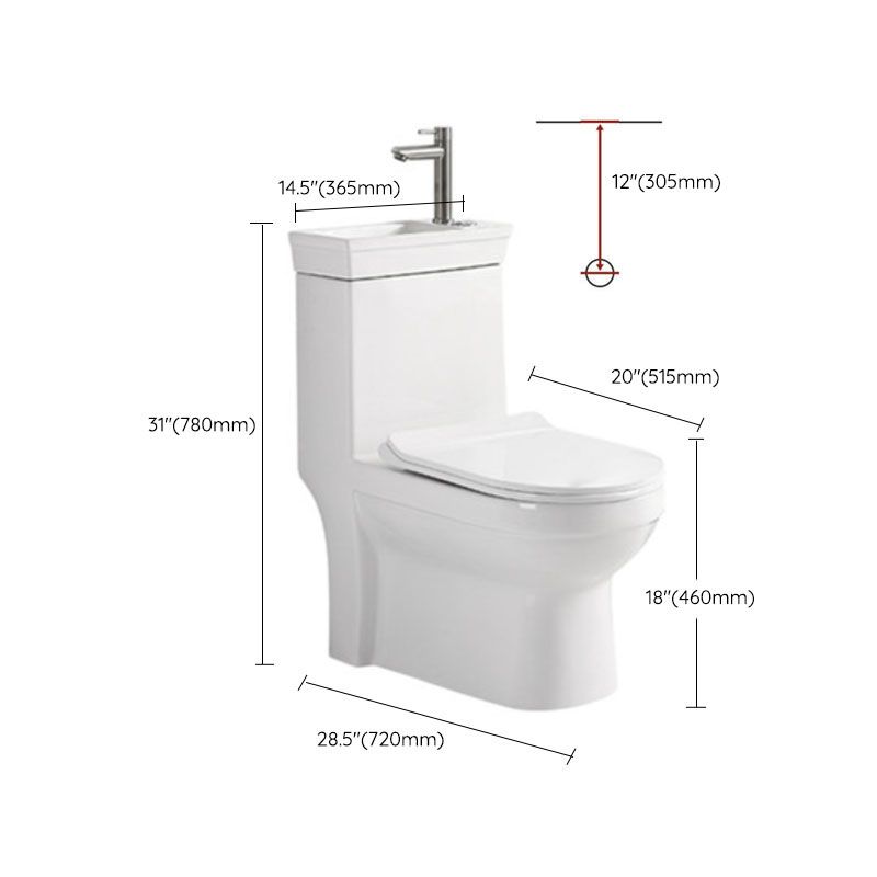 Moderne Toiletpot Vloermontage Porselein Alles-in-één Spoeltoilet