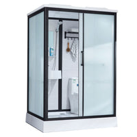 Gekaderde Tempered Glass Douche Kit met Inclusief Basis Gekaderde Douchecabine