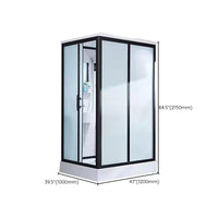 Gekaderde Tempered Glass Douche Kit met Inclusief Basis Gekaderde Douchecabine