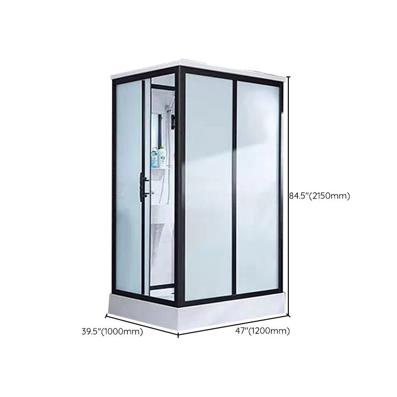Gekaderde Tempered Glass Douche Kit met Inclusief Basis Gekaderde Douchecabine