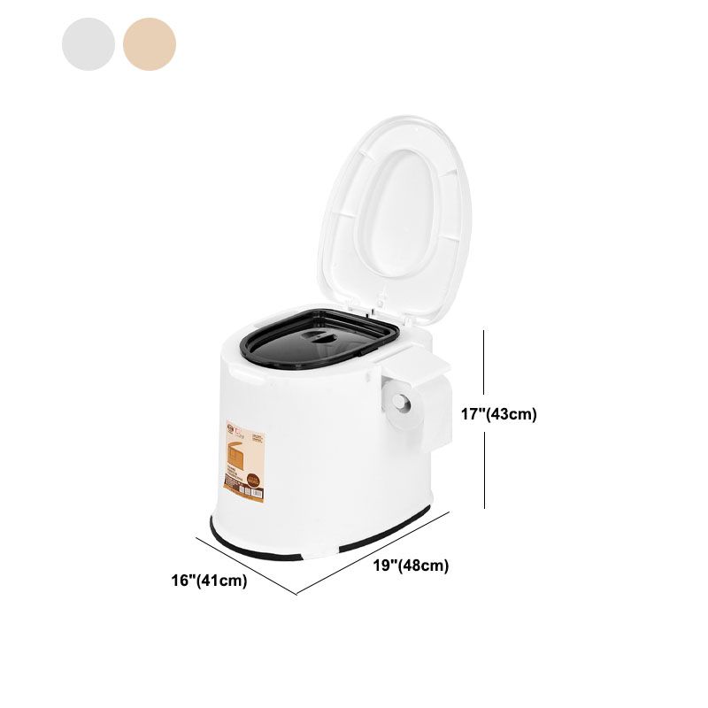 Contemporary Plastic Toilet Vloermontage Toiletpot met Zitting voor Badkamer