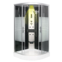 Dubbele Schuif Douchecabine Ronde Douchecabine met Licht en Handdoekrek