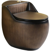 Contemporary Skirted Siphon Jet Toilet Bowl One Piece Urine Toilet with Seat