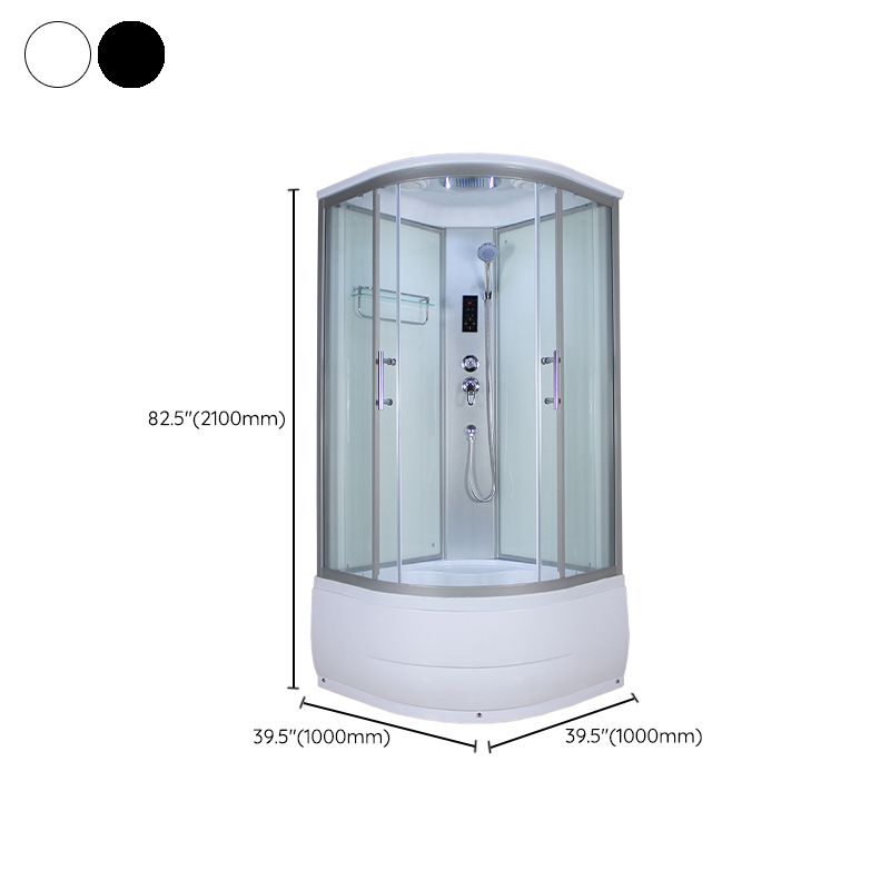 Hoek Ronde Bad & Douche Kit Dubbele Schuif Semi-Frame Bad & Douche Kit