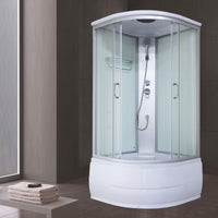 Hoek Ronde Bad & Douche Kit Dubbele Schuif Semi-Frame Bad & Douche Kit