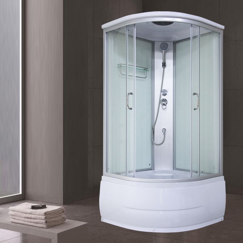 Hoek Ronde Bad & Douche Kit Dubbele Schuif Semi-Frame Bad & Douche Kit