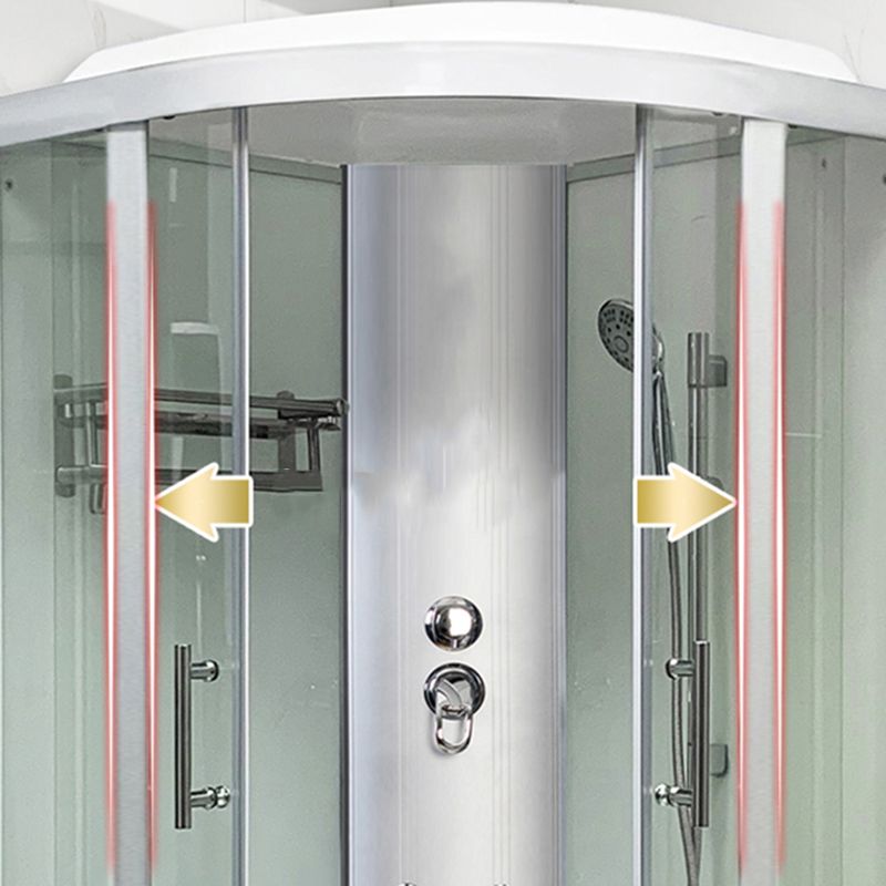 Ronde Bad & Douche Kit Dubbele Glijdende Geharde Glazen Bad & Douche Kit