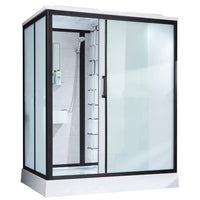 Gekaderde Tempered Glass Douche Kit met Inclusief Basis Gekaderde Douchecabine