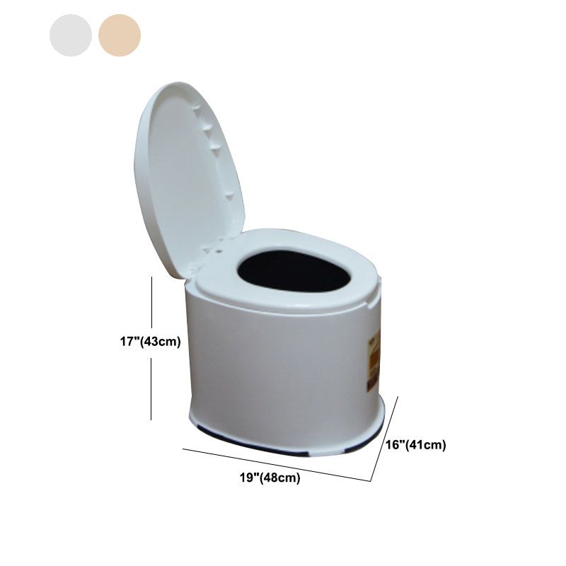 Contemporary Plastic Toilet Vloermontage Toiletpot met Zitting voor Badkamer