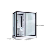 Gekaderde Tempered Glass Douche Kit met Inclusief Basis Gekaderde Douchecabine