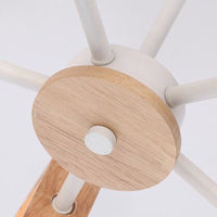 Sputnik Kroonluchter van Hout | Modern Geometrisch Ontwerp