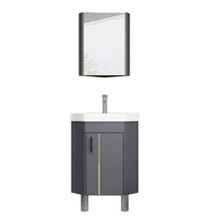 Contemporary Sink Vanity Driehoekige Wandgemonteerde Hoekbadkamermeubel