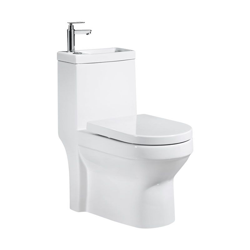 Moderne Toiletpot Vloermontage Porselein Alles-in-één Spoeltoilet
