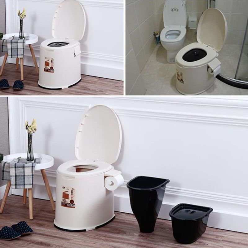 Contemporary Plastic Toilet Vloermontage Toiletpot met Zitting voor Badkamer