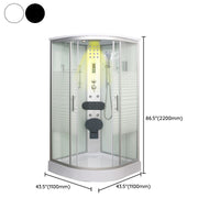 Dubbele Schuif Douchecabine Ronde Douchecabine met Licht en Handdoekrek