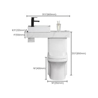 Contemporary Flush Toilet Vloermontage Eenstuk Toilet Urine Toilet