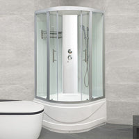 Ronde Bad & Douche Kit Dubbele Glijdende Geharde Glazen Bad & Douche Kit