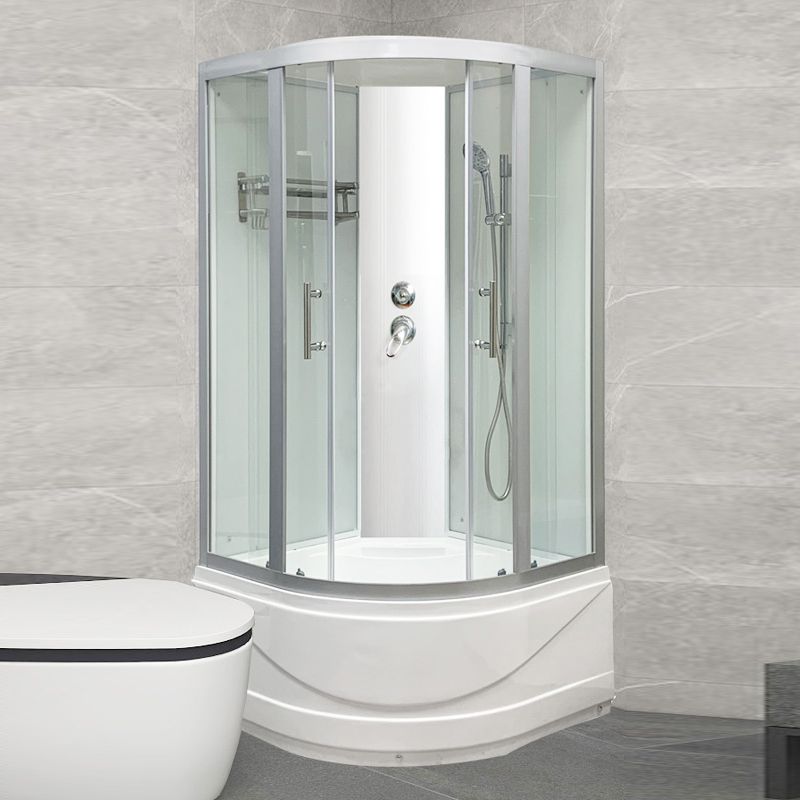 Ronde Bad & Douche Kit Dubbele Glijdende Geharde Glazen Bad & Douche Kit