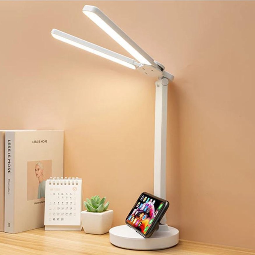 Verstelbare Leeslamp - Oplaadbaar Dimbaar met Telefontafel