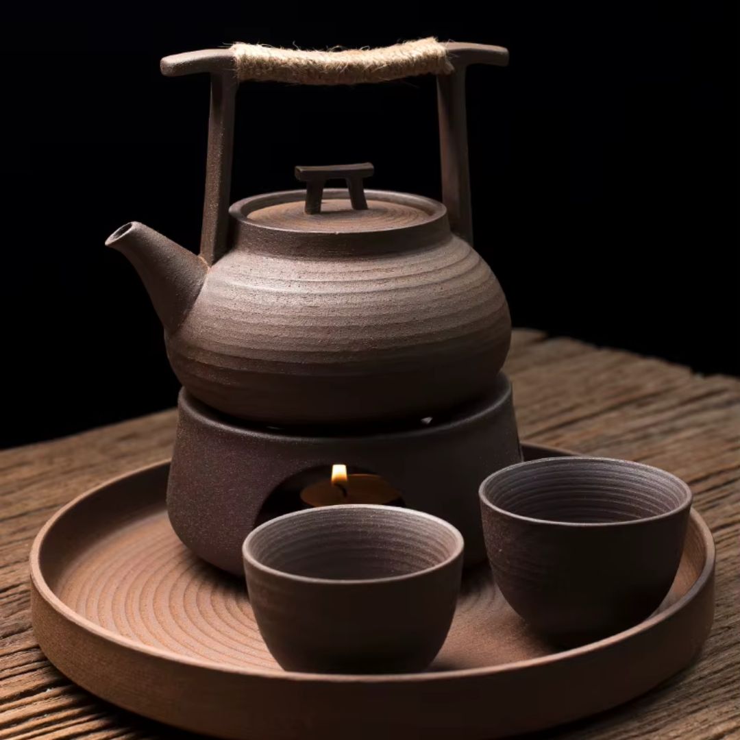 Keramische Theepot met Warmhouder voor Ontspannen Theemomenten Thuis