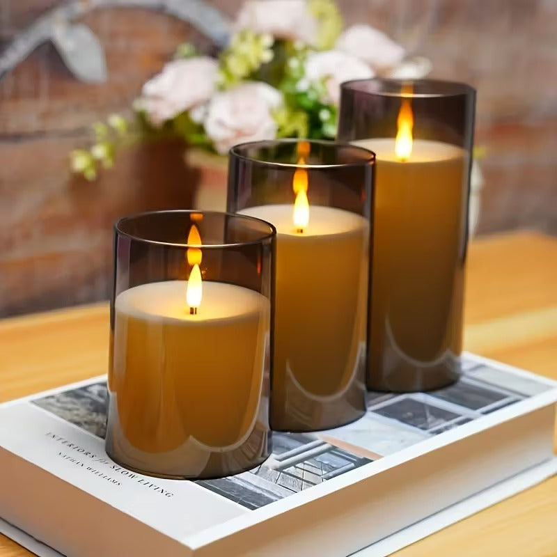 Vlamloze Kaarsen Deluxe – Set van 3