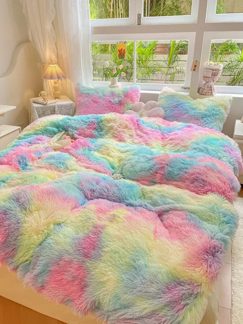 Snoepkleurige Zachte Dekbedovertrek - FluffCandy