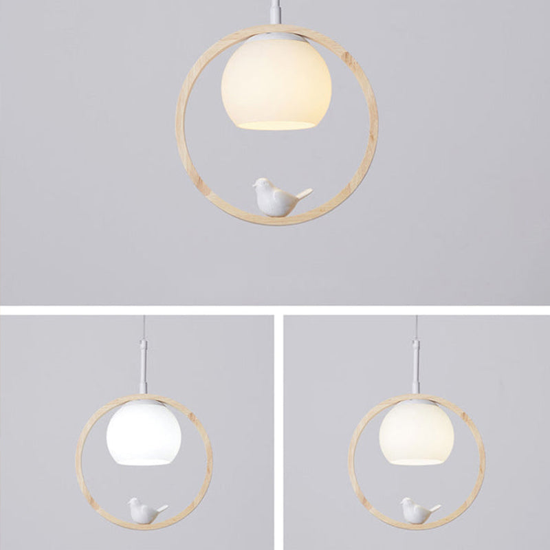 Alixor Hanglamp Rond Noordisch. Hout/Metaal. Hout. Slaapkamer