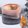 Warme wintersjaal | Gebreide fleece nekwarmer met dik kasjmier