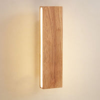 Japanse Houten Rechthoekige LED Wandlamp