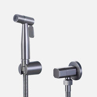 Nuvoro Hygiënische Handheld Bidet Sprayer Voor Toilet Met Roestvrijstalen Gunmetal Grijs