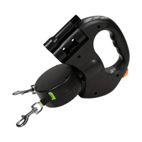 Nooit Meer In de Knopen – Dubbele Hondenriem met LED Licht