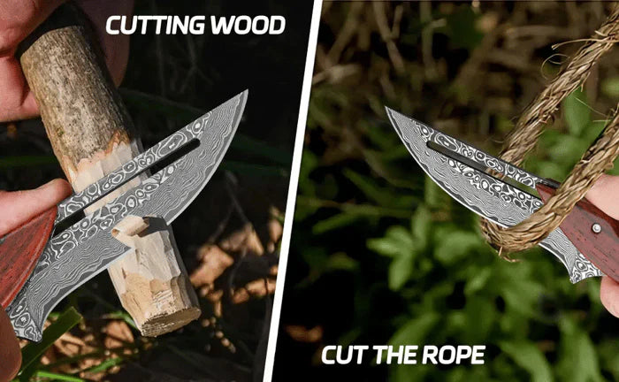 BladeCraft – Handgemaakt Vouwmes van Damascusstaal