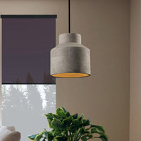 6.5"/8.5"/10.5" Dia Schuur/Cilinder/Dome Cement Hanglamp Industriële 1 Licht Eetkamertafel Plafondlamp met Verstelbare Kabel in Grijs