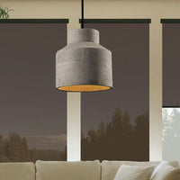 6.5"/8.5"/10.5" Dia Schuur/Cilinder/Dome Cement Hanglamp Industriële 1 Licht Eetkamertafel Plafondlamp met Verstelbare Kabel in Grijs