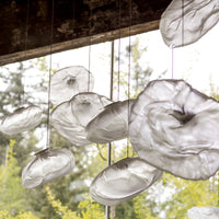 Minimalistische Glazen Hanglamp van Glasvezelwolken