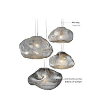 Minimalistische Glazen Hanglamp van Glasvezelwolken