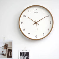 QuietOak - Elegante analoge wandklok met stille beweging