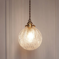 Koloniale Global Hanglamp 1-Lampscherm Helder/Rookgrijs Glas Hanglamp Kit met Verenontwerp