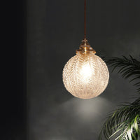 Koloniale Global Hanglamp 1-Lampscherm Helder/Rookgrijs Glas Hanglamp Kit met Verenontwerp