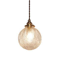 Koloniale Global Hanglamp 1-Lampscherm Helder/Rookgrijs Glas Hanglamp Kit met Verenontwerp