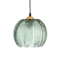 Pompoen Dinette Hanglamp Groene Ribbelglas 1 Kop Retro Stijl Hangende Lichtkit