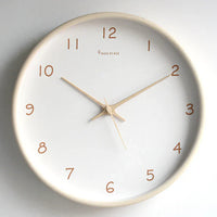QuietOak - Elegante analoge wandklok met stille beweging