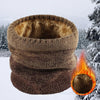 Warme wintersjaal | Gebreide fleece nekwarmer met dik kasjmier