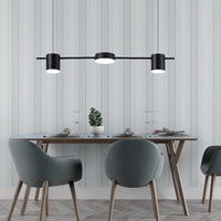 Drum Aluminium Eiland Hanglamp Modern Eenvoudig 3/5-Kops Zwart/Gouden Plafondlamp in Warm/Wit Licht