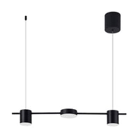 Drum Aluminium Eiland Hanglamp Modern Eenvoudig 3/5-Kops Zwart/Gouden Plafondlamp in Warm/Wit Licht
