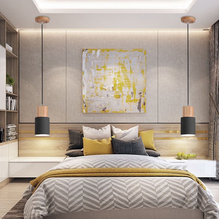 Metaal Houten Hanglamp | Modern Industrieel Ontwerp