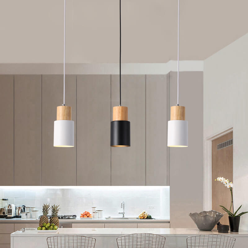 Metaal Houten Hanglamp | Modern Industrieel Ontwerp
