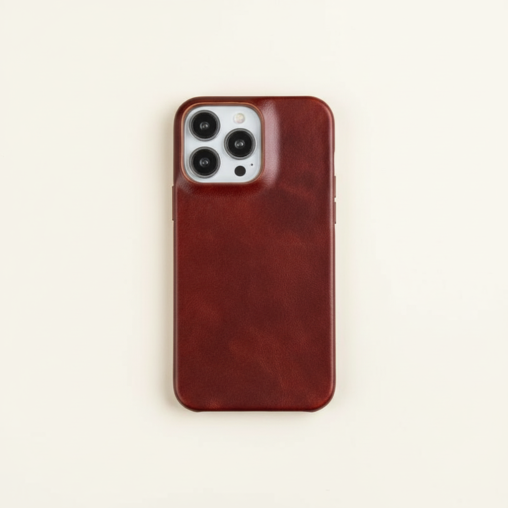 Leren Telefoonhoesje voor iPhone met Schokabsorberende Bescherming