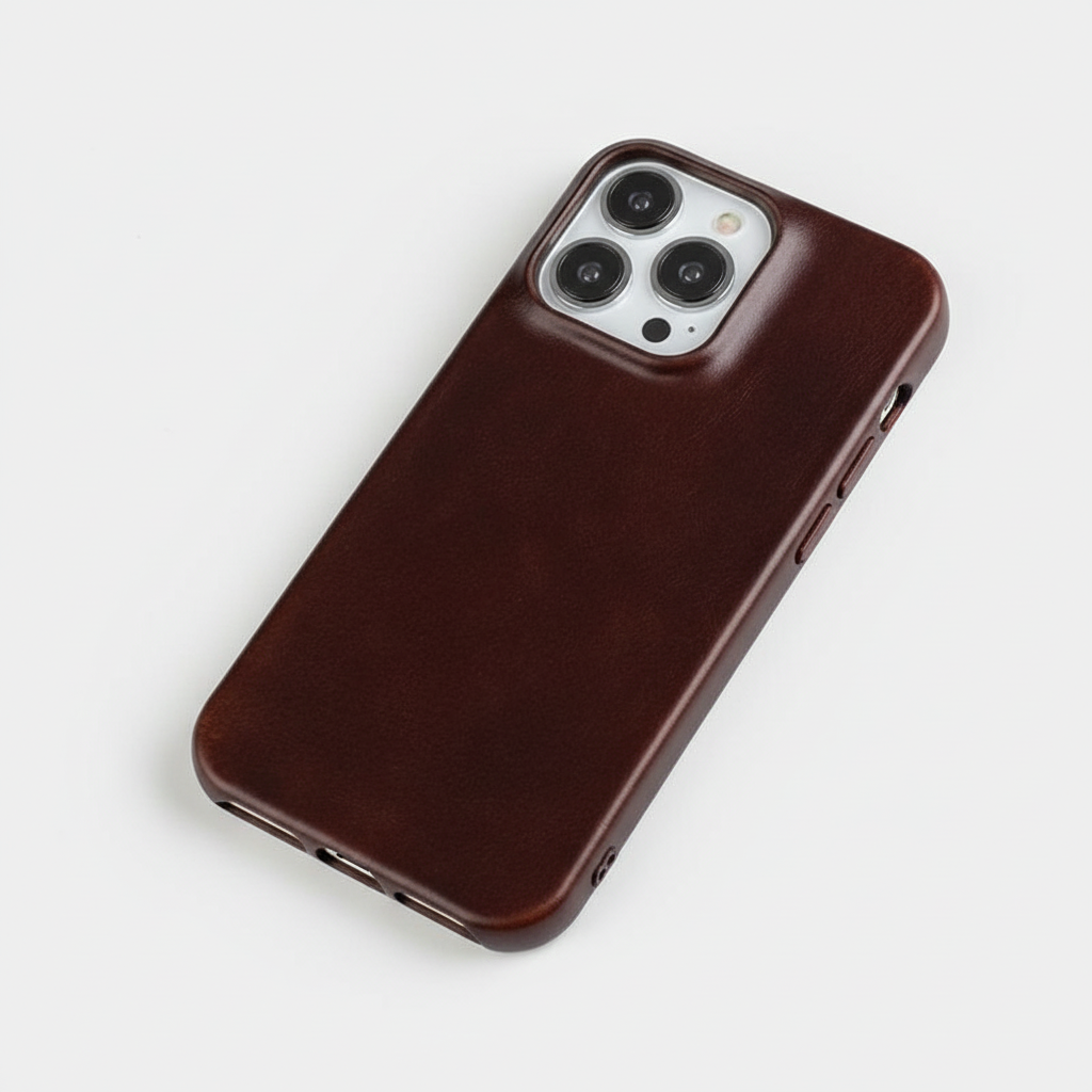 Leren Telefoonhoesje voor iPhone met Schokabsorberende Bescherming