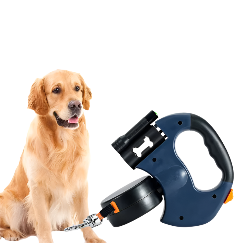Twin Walk Riem | Geniet van veilige, handsfree wandelingen met ingebouwde LED-verlichting en afvalzakhouder.